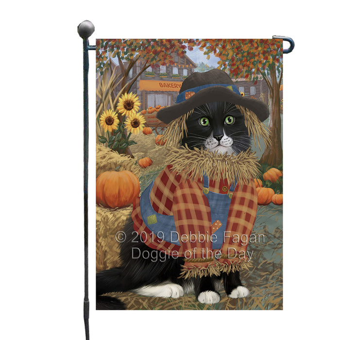 Fall Pumpkin Scarecrow Tuxedo Cats Garden Flag GFLG65817