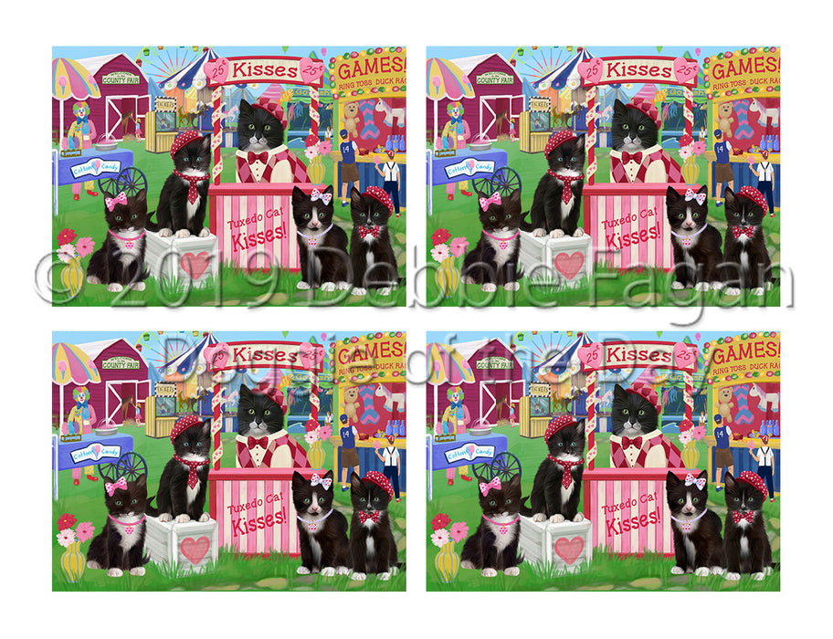 Carnival Kissing Booth Tuxedo Cats Placemat