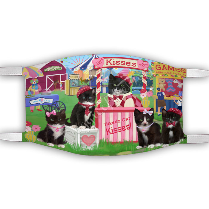 Carnival Kissing Booth Tuxedo Cats Face Mask FM48092