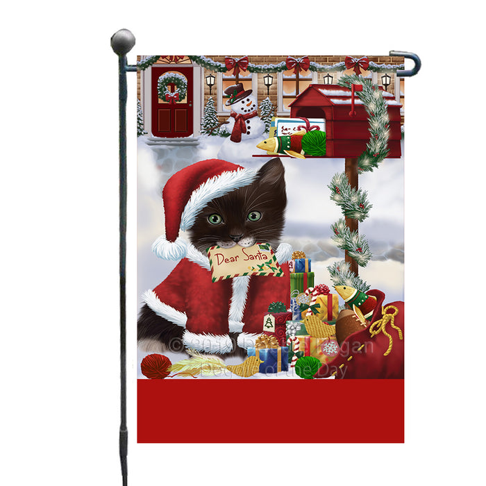 Personalized Happy Holidays Mailbox Tuxedo Cat Christmas Custom Garden Flags GFLG-DOTD-A59978