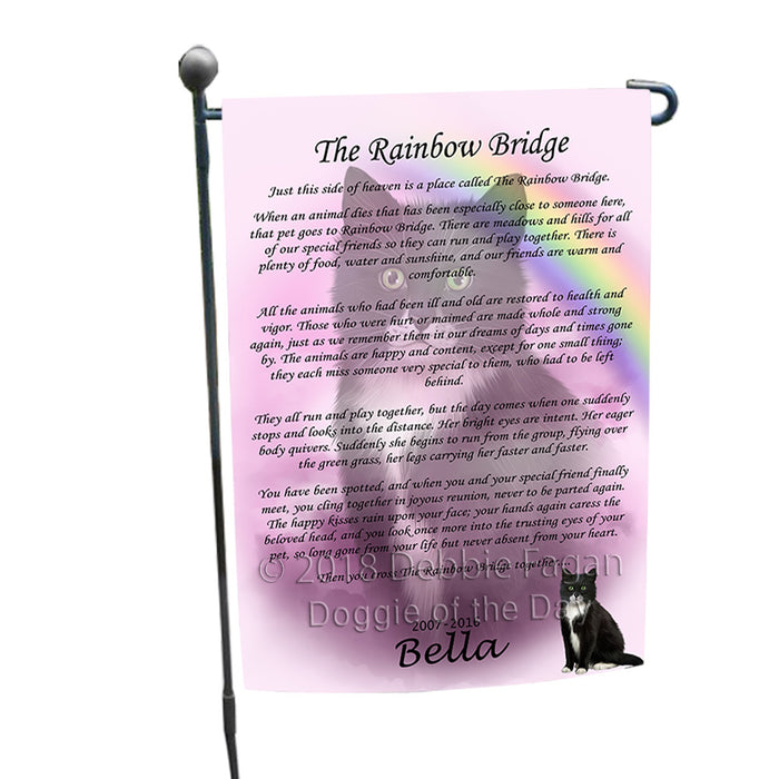 Rainbow Bridge Tuxedo Cat Garden Flag GFLG56072