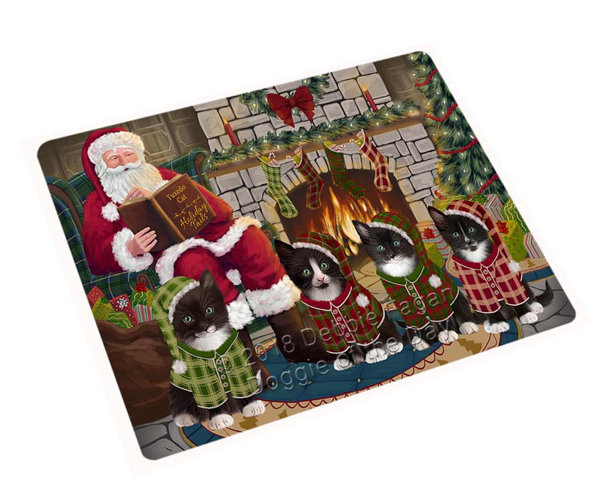 Christmas Cozy Holiday Tails Tuxedo Cats Magnet MAG71325 (Small 5.5" x 4.25")