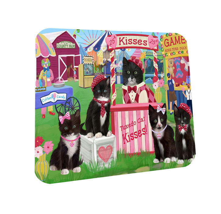 Carnival Kissing Booth Tuxedo Cats Coasters Set of 4 CST56004