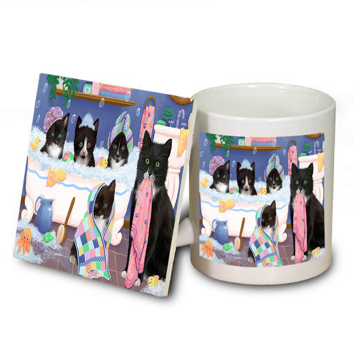 Rub A Dub Dogs In A Tub Tuxedo Cats Mug and Coaster Set MUC56823