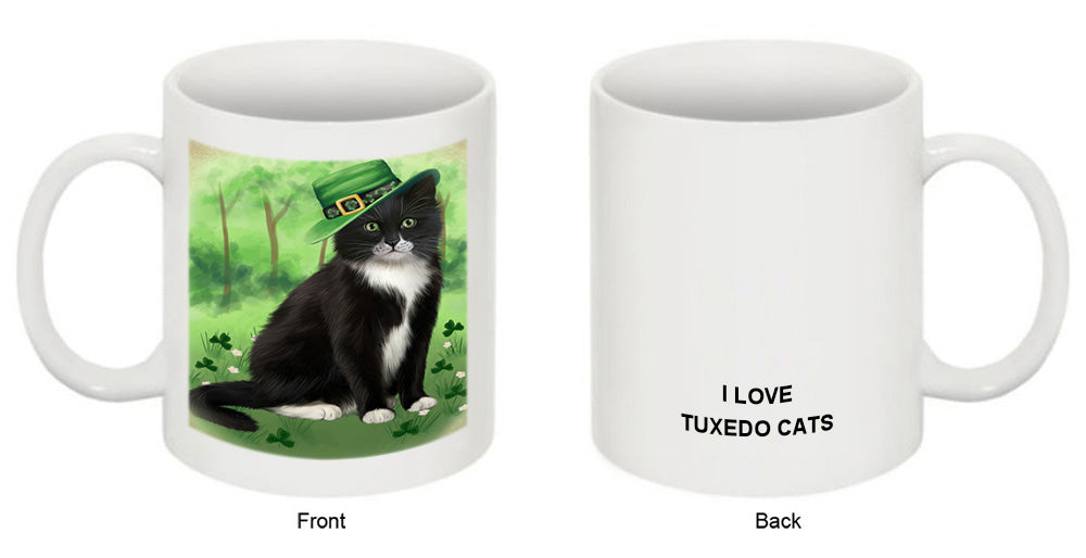 St. Patricks Day Irish Portrait Tuxedo Cat Coffee Mug MUG52450