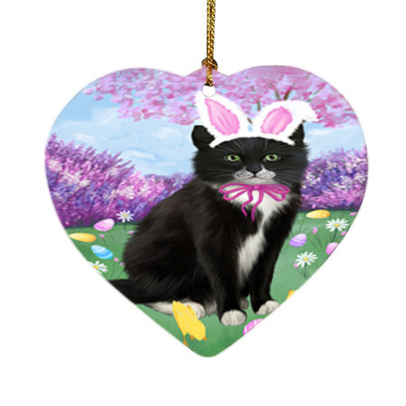 Easter Holiday Tuxedo Cat Heart Christmas Ornament HPOR57349