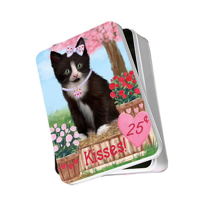 Rosie 25 Cent Kisses Tuxedo Cat Photo Storage Tin PITN56196