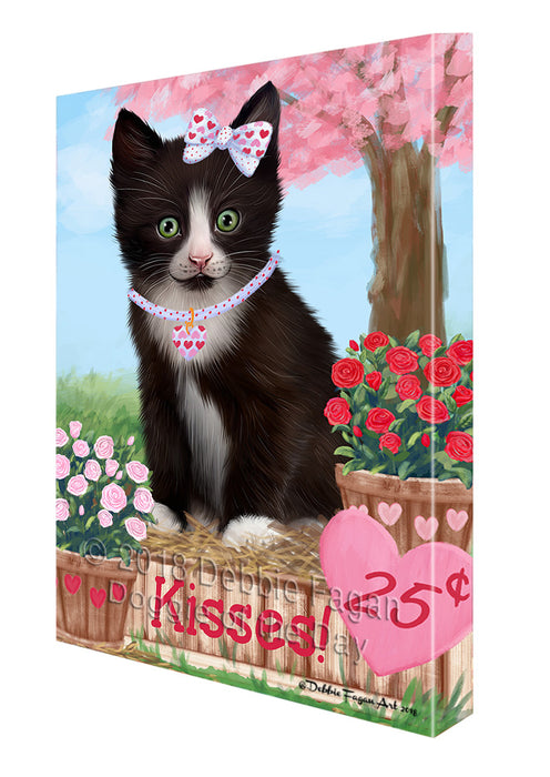Rosie 25 Cent Kisses Tuxedo Cat Canvas Print Wall Art Décor CVS128501