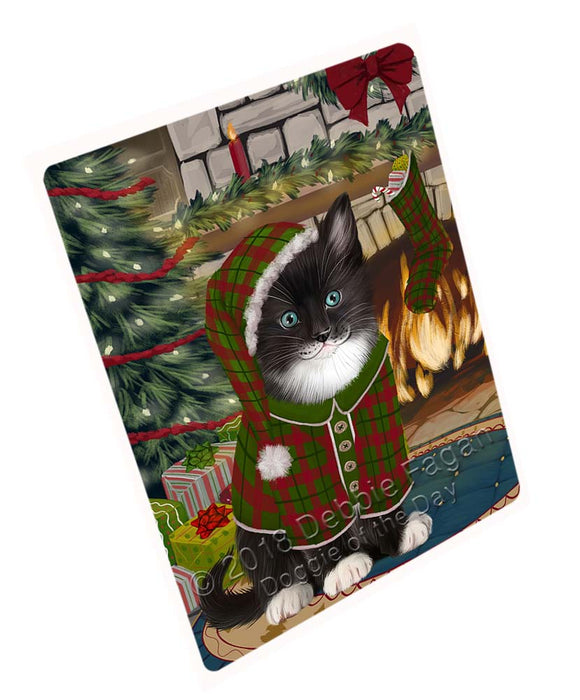 The Stocking was Hung Tuxedo Cat Large Refrigerator / Dishwasher Magnet RMAG96120