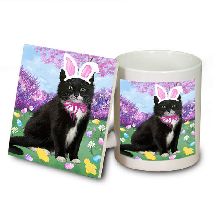 Easter Holiday Tuxedo Cat Mug and Coaster Set MUC56940