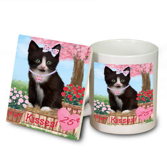 Rosie 25 Cent Kisses Tuxedo Cat Mug and Coaster Set MUC56245
