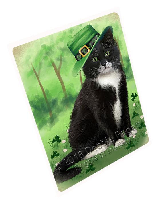 St. Patricks Day Irish Portrait Tuxedo Cat Cutting Board C77421