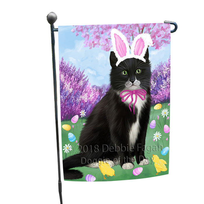 Easter Holiday Tuxedo Cat Garden Flag GFLG57587
