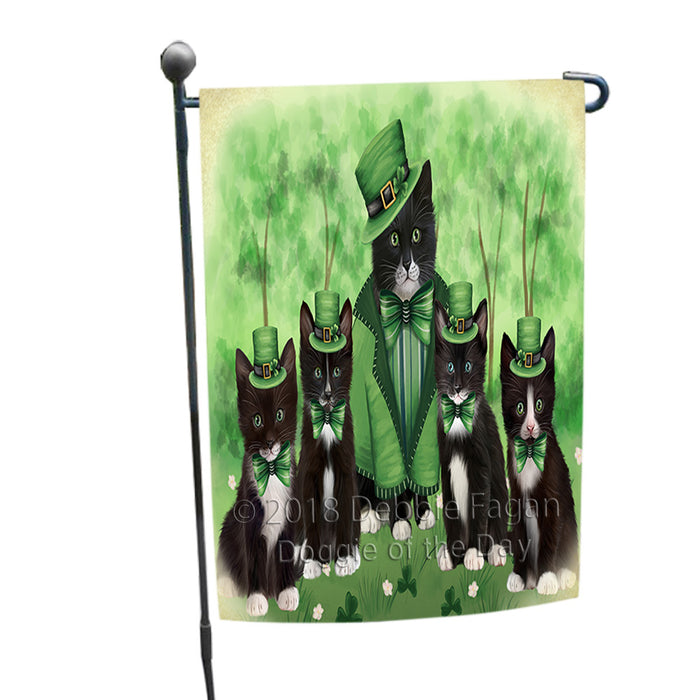 St. Patricks Day Irish Portrait Tuxedo Cats Garden Flag GFLG65021