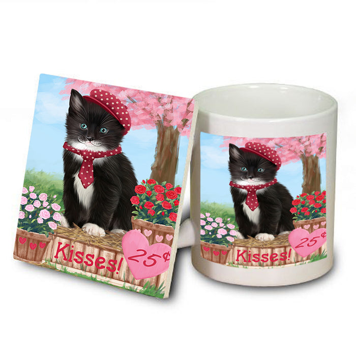 Rosie 25 Cent Kisses Tuxedo Cat Mug and Coaster Set MUC56246