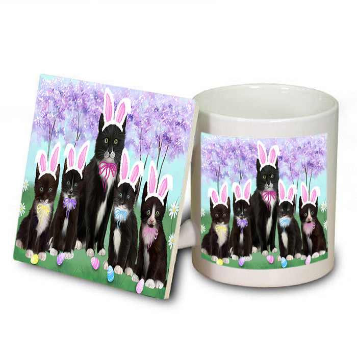 Easter Holiday Tuxedo Cats Mug and Coaster Set MUC56941
