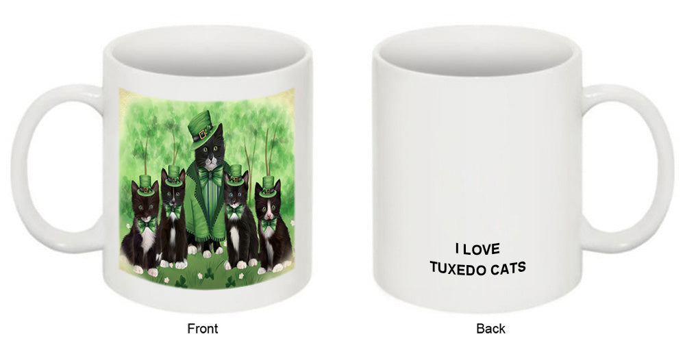 St. Patricks Day Irish Portrait Tuxedo Cats Coffee Mug MUG52451