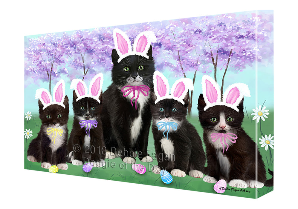Easter Holiday Tuxedo Cats Canvas Print Wall Art Décor CVS134864
