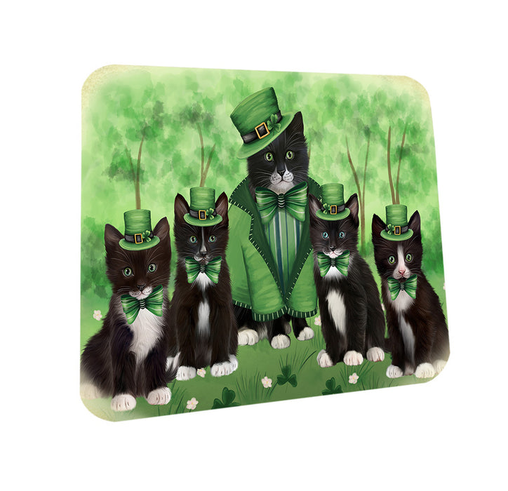 St. Patricks Day Irish Portrait Tuxedo Cats Coasters Set of 4 CST57011