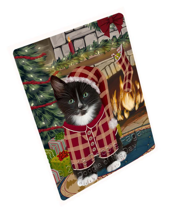 The Stocking was Hung Tuxedo Cat Large Refrigerator / Dishwasher Magnet RMAG96126