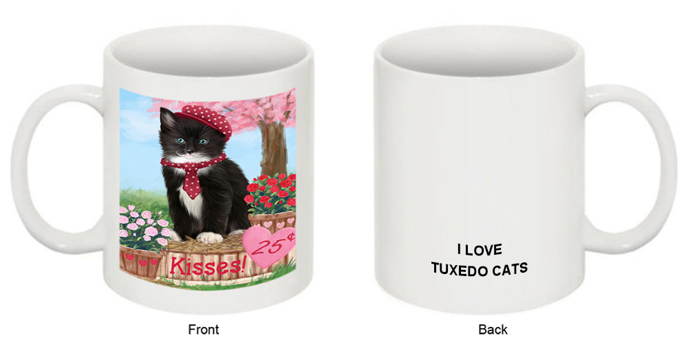 Rosie 25 Cent Kisses Tuxedo Cat Coffee Mug MUG51652