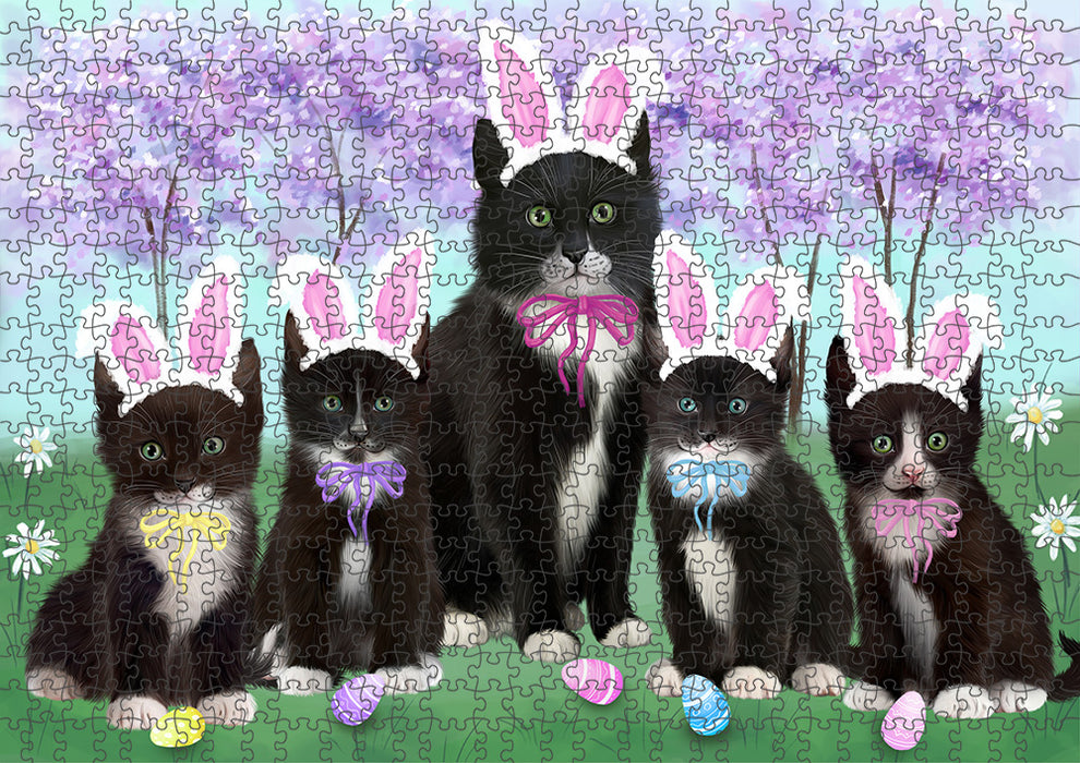 Easter Holiday Tuxedo Cats Puzzle with Photo Tin PUZL96040
