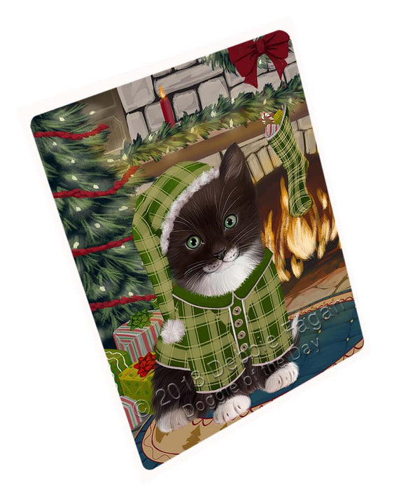 The Stocking was Hung Tuxedo Cat Magnet MAG72069 (Small 5.5" x 4.25")