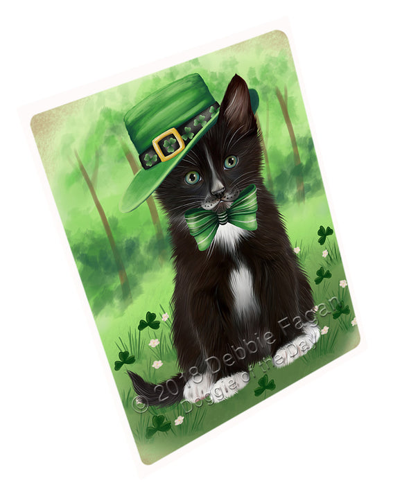 St. Patricks Day Irish Portrait Tuxedo Cat Refrigerator / Dishwasher Magnet RMAG104736