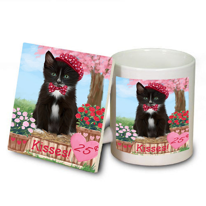 Rosie 25 Cent Kisses Tuxedo Cat Mug and Coaster Set MUC56247