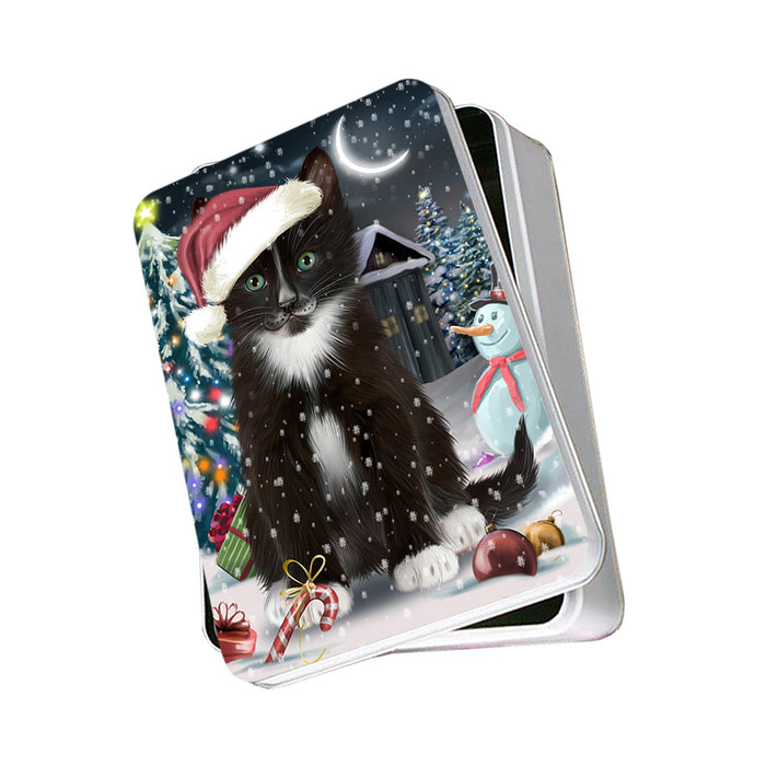 Have a Holly Jolly Tuxedo Cat Christmas Photo Storage Tin PITN51682