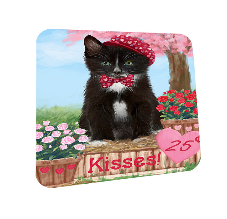 Rosie 25 Cent Kisses Tuxedo Cat Coasters Set of 4 CST56213
