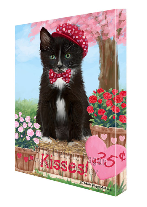 Rosie 25 Cent Kisses Tuxedo Cat Canvas Print Wall Art Décor CVS128519