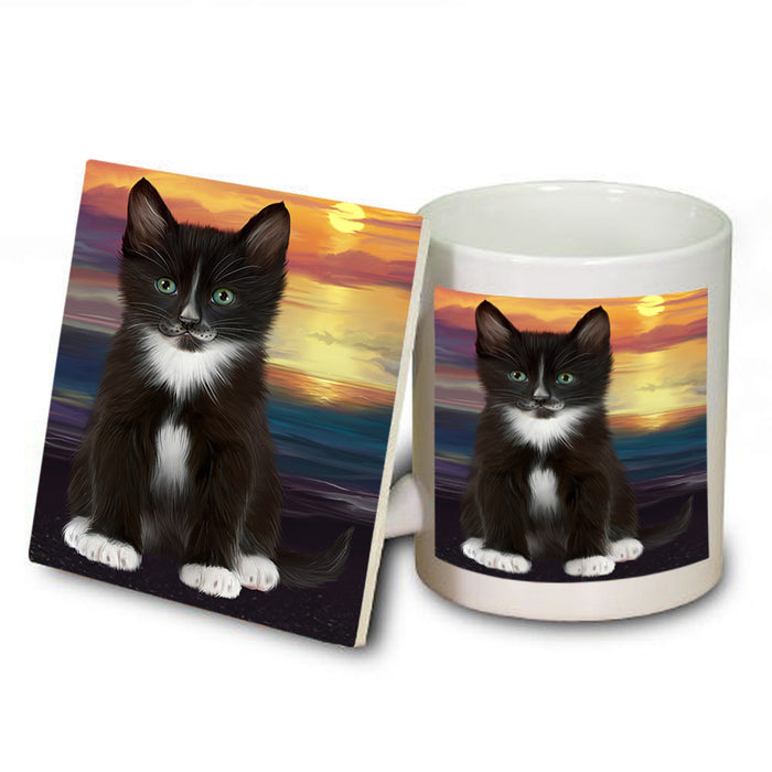 Tuxedo Cat Mug and Coaster Set MUC51780