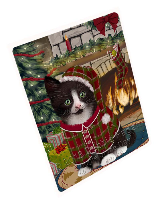 The Stocking was Hung Tuxedo Cat Large Refrigerator / Dishwasher Magnet RMAG96138
