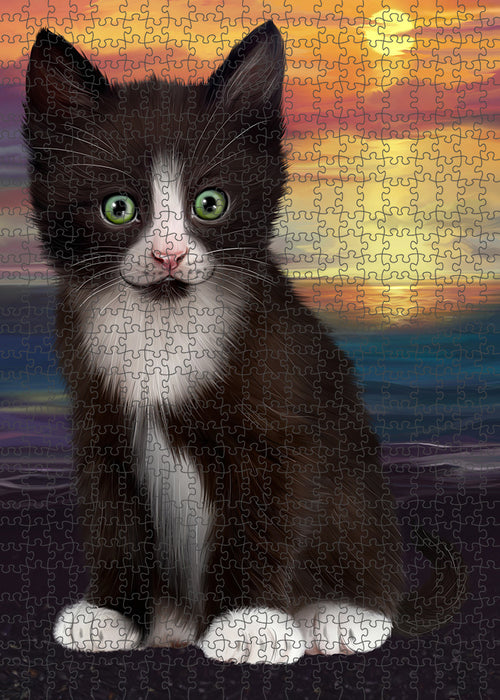 Tuxedo Cat Puzzle with Photo Tin PUZL59457