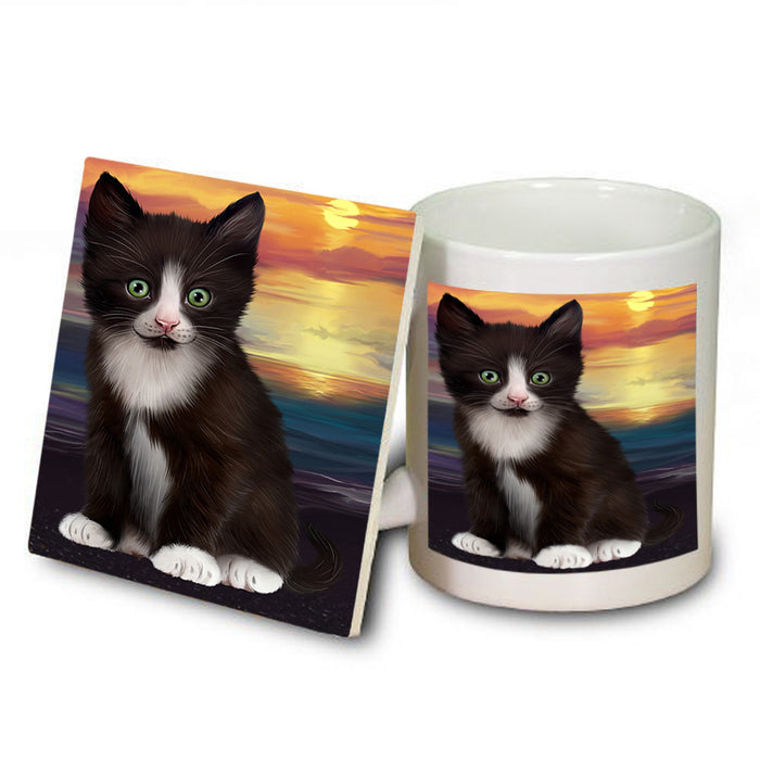 Tuxedo Cat Mug and Coaster Set MUC51782