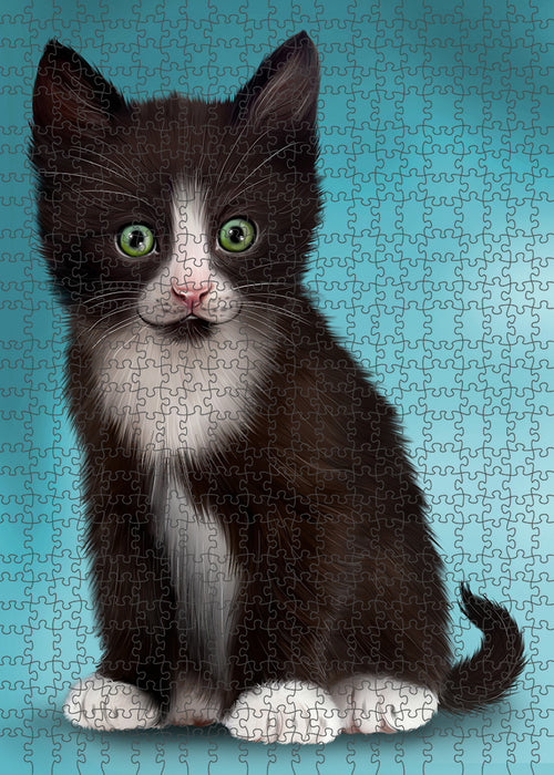 Tuxedo Cat Puzzle with Photo Tin PUZL59460