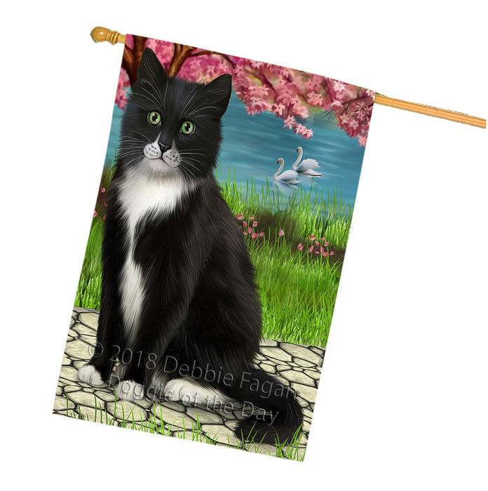 Tuxedo Cat House Flag FLG51925