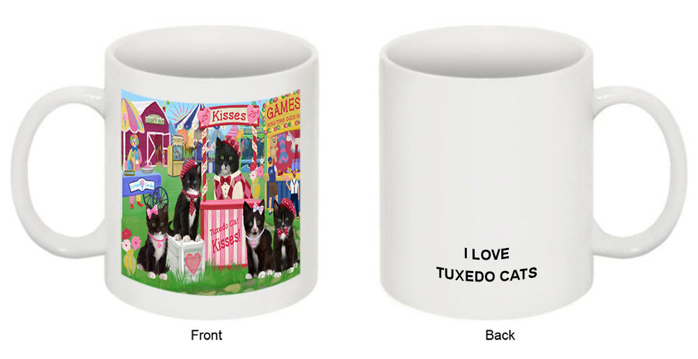 Carnival Kissing Booth Tuxedo Cats Coffee Mug MUG51444