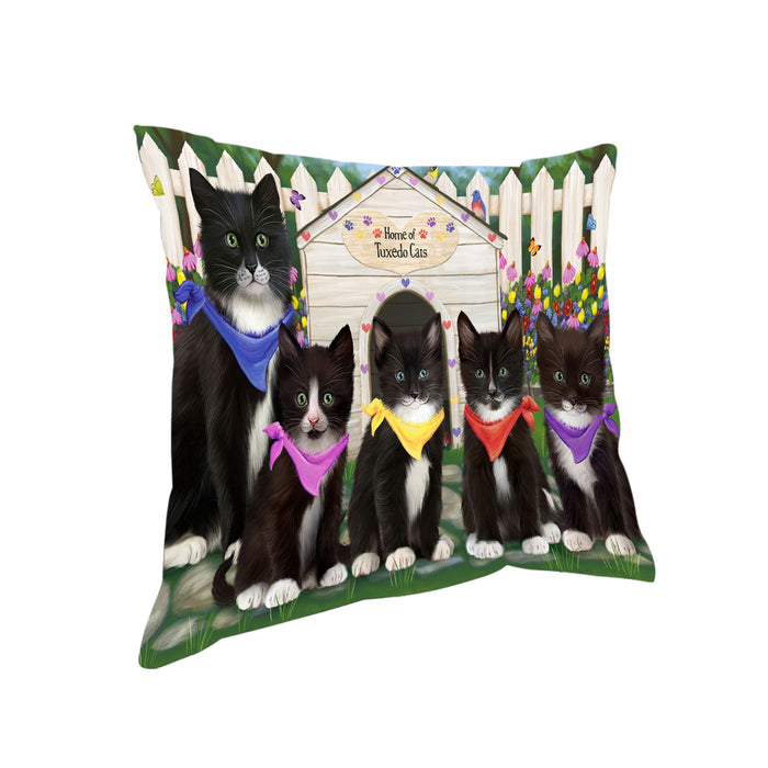 Spring Dog House Tuxedo Cats Pillow PIL65016