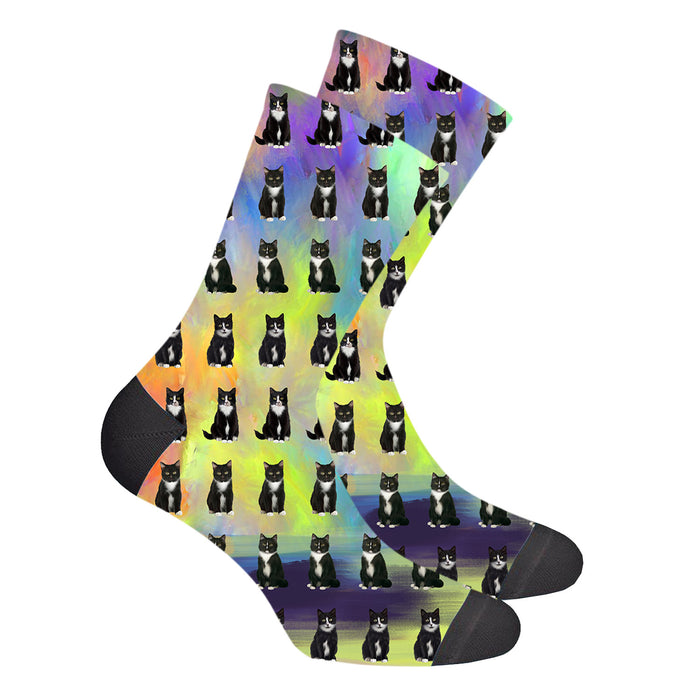 Paradise Wave Tuxedo Cats Women's Socks