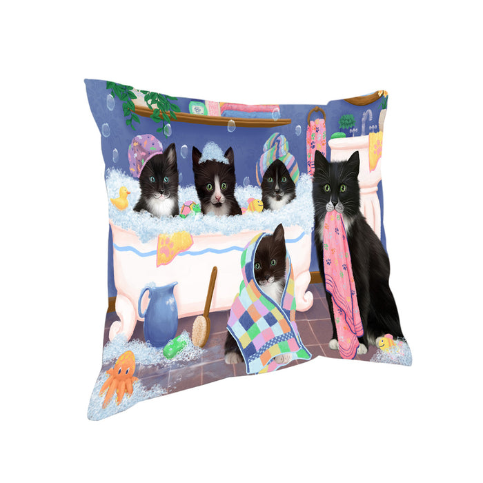 Rub A Dub Dogs In A Tub Tuxedo Cats Pillow PIL81616