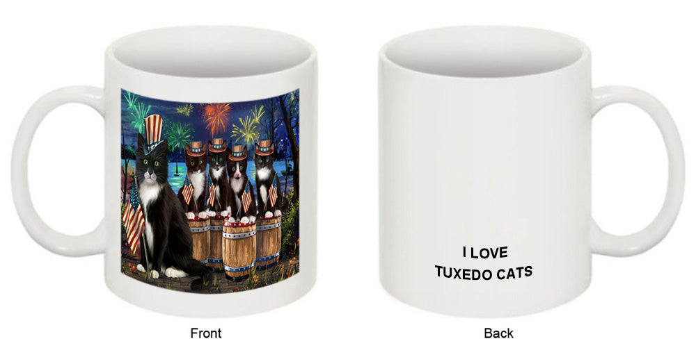 4th of July Independence Day Firework Tuxedo Cats Coffee Mug MUG49519