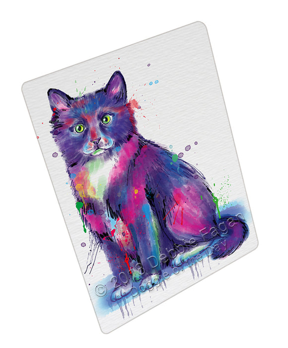 Watercolor Tuxedo Cat Blanket BLNKT133644