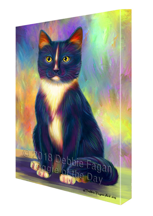 Paradise Wave Tuxedo Cat Canvas Print Wall Art Décor CVS126989