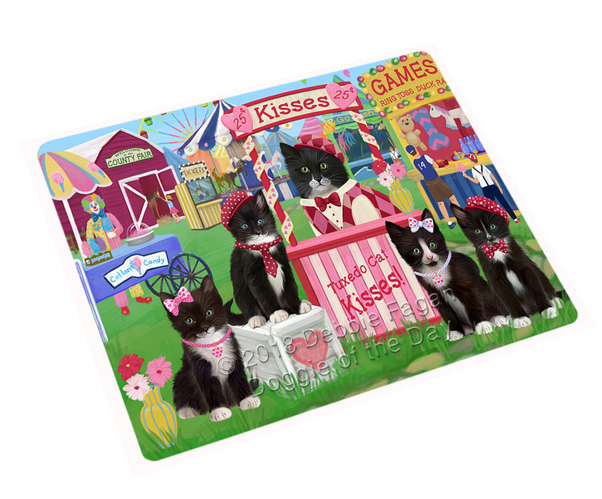 Carnival Kissing Booth Tuxedo Cats Cutting Board C73275