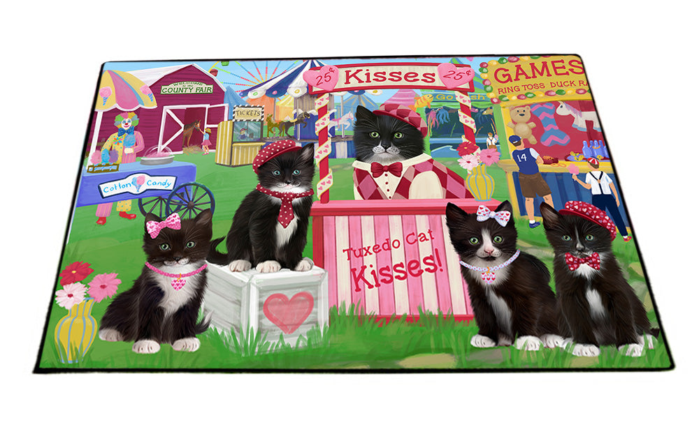 Carnival Kissing Booth Tuxedo Cats Floormat FLMS53067