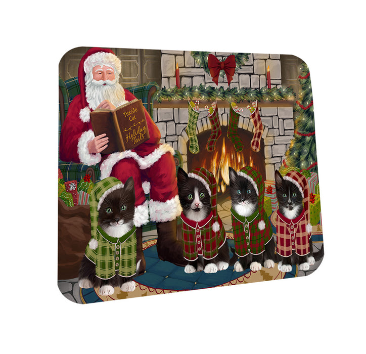 Christmas Cozy Holiday Tails Tuxedo Cats Coasters Set of 4 CST55354