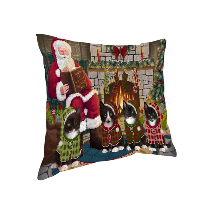 Christmas Cozy Holiday Tails Tuxedo Cats Pillow PIL70512