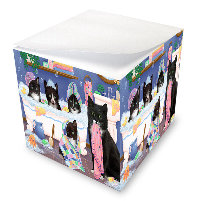 Rub A Dub Dogs In A Tub Tuxedo Cats Note Cube NOC54903